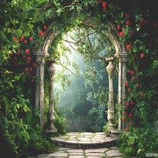 10'x10' CP Arch Spring Season Scenic Microfiber Fabric background backdrop SD038