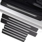 4x Car Carbon Fiber Door Scuff Sill Cover Panel Step Protector Trims Accessories