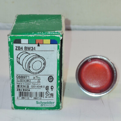 1 NEW TELEMECANIQUE ZB4BW34  RED PUSH BUTTON NIB ***MAKE OFFER***