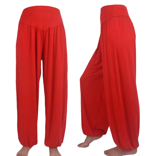 Women Elastic Loose Modal Cotton Soft Yoga Sports Dance Harem Pants Trousers - Picture 41 of 57