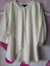 NINE WEST Blusa Elegante de Mujer Casual de Manga Blanca L PARA ORACIÓN ESPECIAL