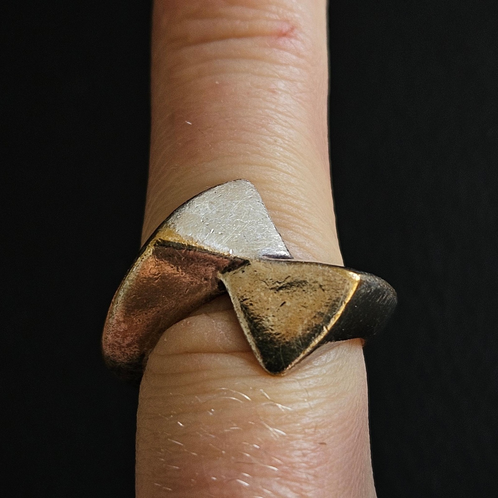 Fashion Triangular Section Shape Silver Crystal S… - image 6