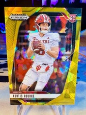 2025 Kurtis Rourke Panini Prizm Draft Picks Gold Cracked Ice Rookie Card #37. rookie card picture