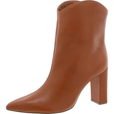 Arezzo Womens Leather Almond Toe Booties Ankle Boots Shoes BHFO 6658