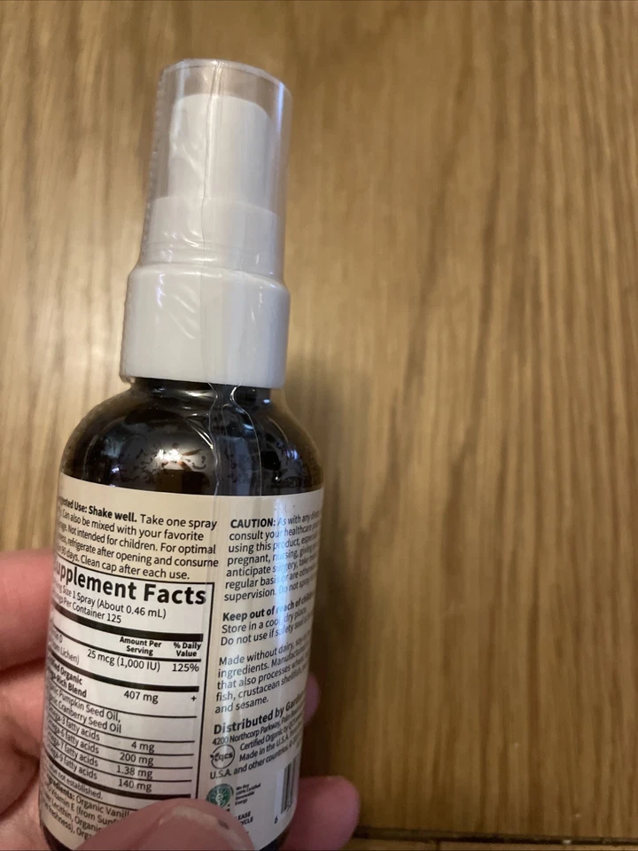 Garden of Life Vitamina D3 Orgánica Alimento Integral Vitamina D Suplemento Spray Foto 4 de 4