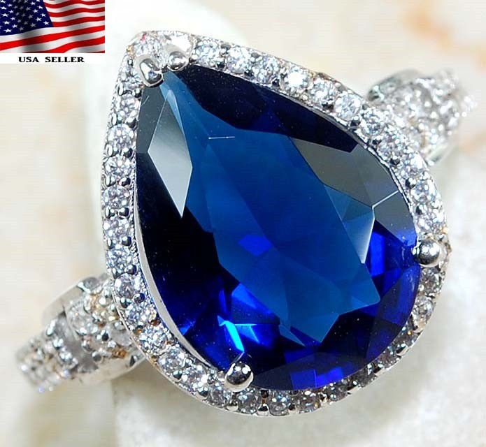 6CT Heat Treated Kyanite 925 Solid Genuine Sterling Silver Ring Sz 8 G2-3