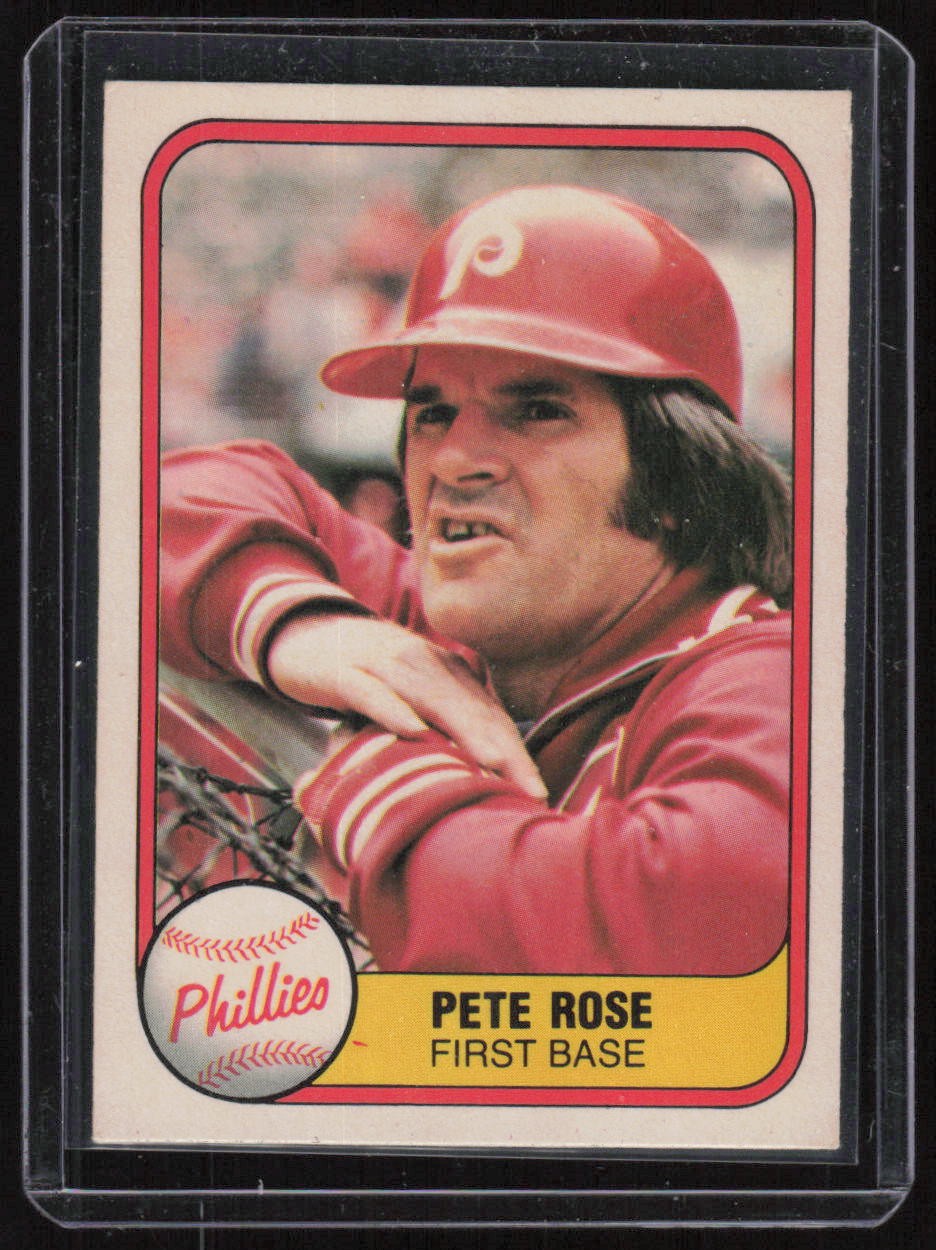 1981 Fleer #1 Pete Rose Philadelphia Phillies Baseball Card MLB Reds