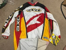 Vintage 90's AXO Sport Jersey Team Issue Jersey Motocross Red Yellow Large