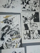 Comic Book Artist Illustrator Originals Art Boards Mythos, GW. Fisher/ Beckett