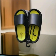 Sole Mates Purple Slip On Sandals Size 8 Black/Green