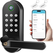 Fingerprint Smart Door Lock with Handle Keypad Bluetooth Keyless Entry...