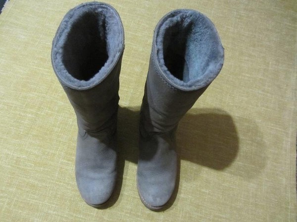 Women Panama Jack Boots Grey Leather 38 #4A2J
