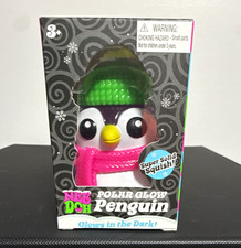 Schylling NeeDoh Polar Glow Penguin Tactile Squeeze Toy, Glows Dark 26053NAB