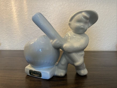 VINTAGE HAEGER Blue Baseball Boy Pottery Planter - 50s