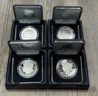 2024 P & S Morgan And Peace 4 Coin Proof & Uncirculated Set in OGP Boxes & COA's