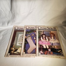 VTG Cross Stitch  Country Crafts Magazine Lot Of 3 Late 80s