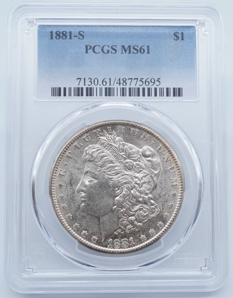 アメリカ　銀貨 1881-S　モルガン　シルバーダラー PCGS MS　61 MS 61 Graded 1881 Year Morgan US Dollars (1878-1921) for sale | eBay