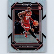 2023 Panini Prizm Draft Picks Brandon Miller #63 Silver Alabama Crimson Tide