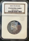 2004-S Silver 90% PF69 Ultra Cameo NGC Kennedy Half Dollar Proof Coin