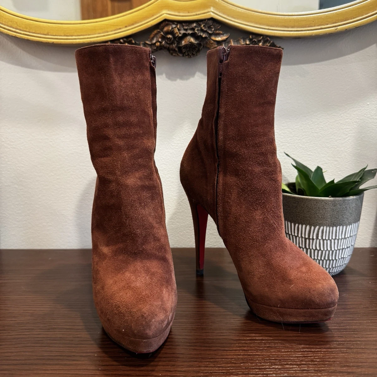 Christian Louboutin Women's Suede Upper Brown for sale | eBay