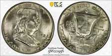 1952-D PCGS Certified MS63 FBL Franklin Half Dollar w/ Nice Original Luster