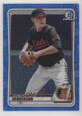 2020 Bowman Chrome Prospects Mega Box Blue Mojo Refractor Gunnar Henderson bn5