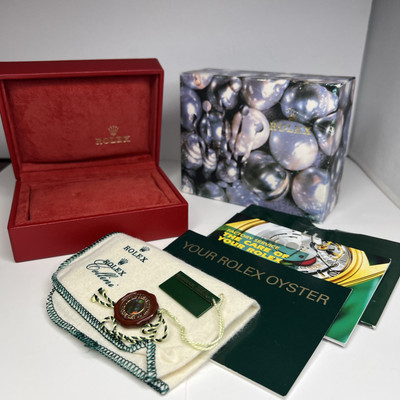Rolex Red Box 14.00.71 + 2003 Oyster Manual + Chronometer & Hang Tag 76080 +++