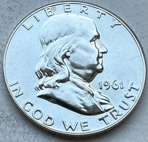 1961 Proof Franklin Half Dollar 90% Silver-INV#8461