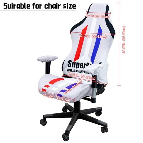 Gaming Chair Covers,Stretchable Computer Chair Cover,Ergonomic Office Chair - Imagen 4 de 7