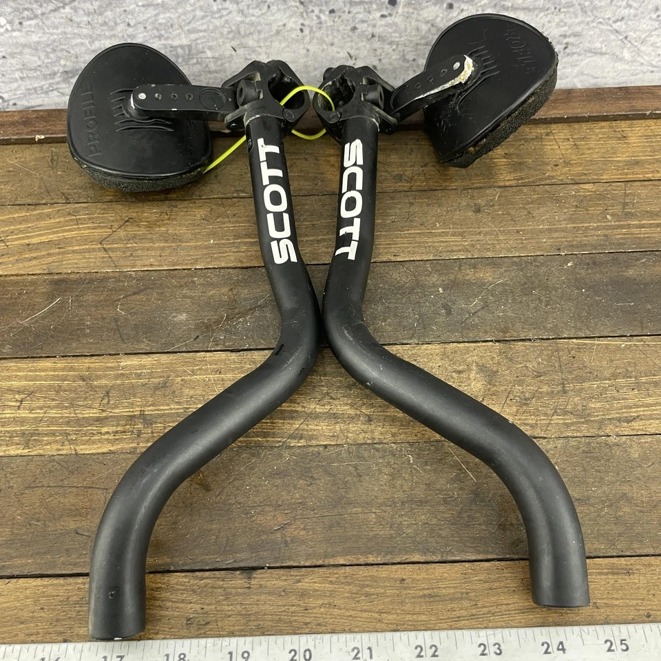 Vintage Scott USA Profile Aero Bars 25.4 Clip-On Triathlon Time Trial Handlebar - Image 3 of 4