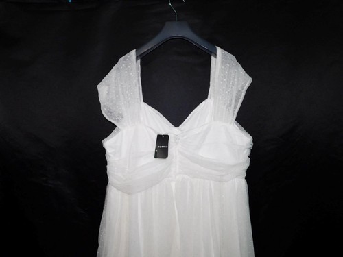 Torrid Size 22 NWT Special Occasion Ivory Dot Mesh Midi Skater Dress Sleeveless - Picture 5 of 7