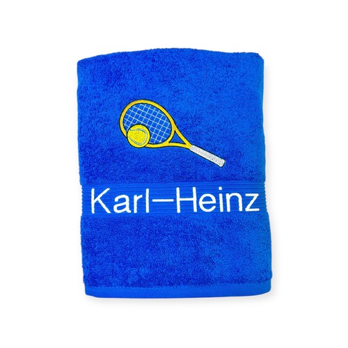 Tennis Handtuch mit Name bestickt, Duschtuch, Sport, Geschenk für Sportler - Bild 32 von 39