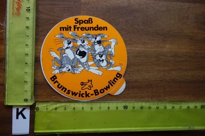 Alter Aufkleber Sport Bowling BRUNSWICK Deutschland Österreich Luxemburg (KC)