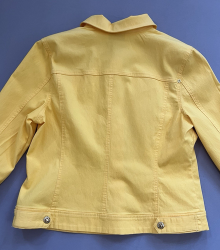 Linea by Louis Dell'Olio Damen Oberteil Gelb Jacke Gr. M Langarm Kragen - Bild 4 von 19