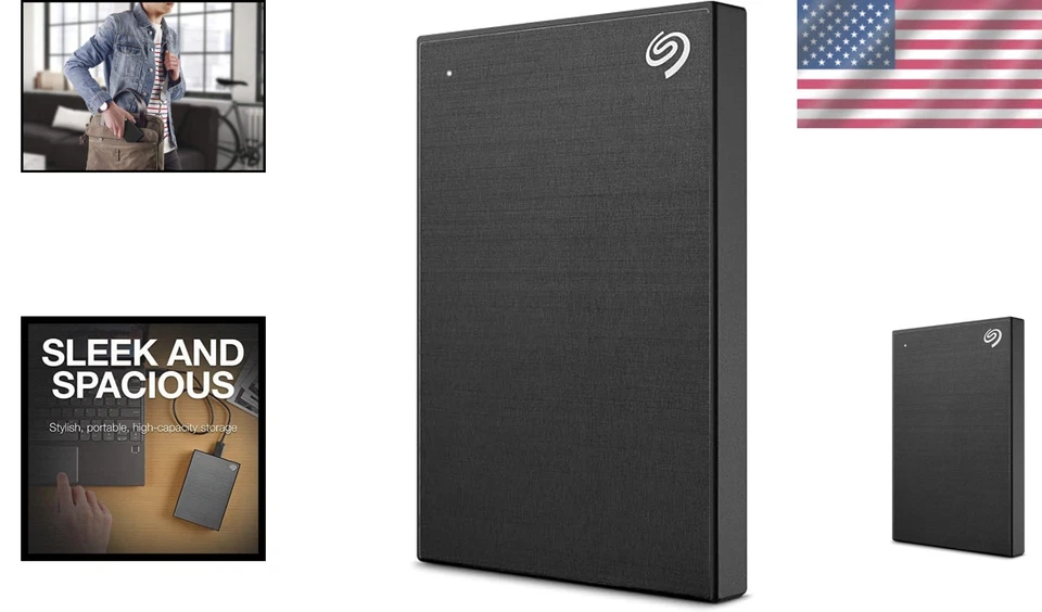 One Touch 1TB Portable USB 3.0 Hard Drive with Hardware Encryption for Security - Image 2 of 4