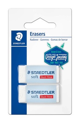 2 PCS Soft 526 S30 White Eraser Blister Pack Drafting Sketching Correction
