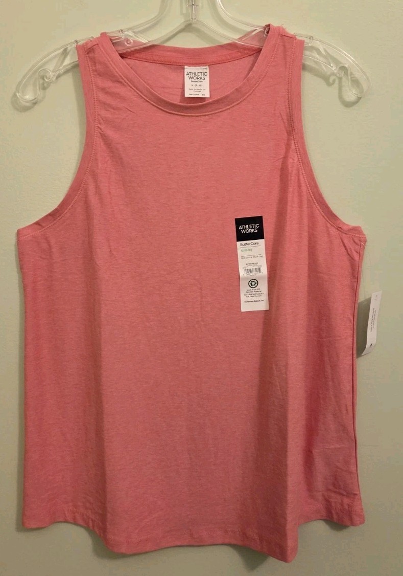 Tanker Top Loading Athletic Works Women's MEDIUM 8-10 Sleeveless ButterCore Tank Top PINK ...