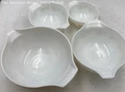 Pyrex White Oven Safe Kitchenware Round Dinner Serving Bowl Lot Of 4