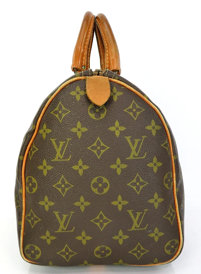 Auth VTG LOUIS VUITTON Speedy 35 French Co. Monogram Boston Hand Bag #62153 - Image 4 of 4