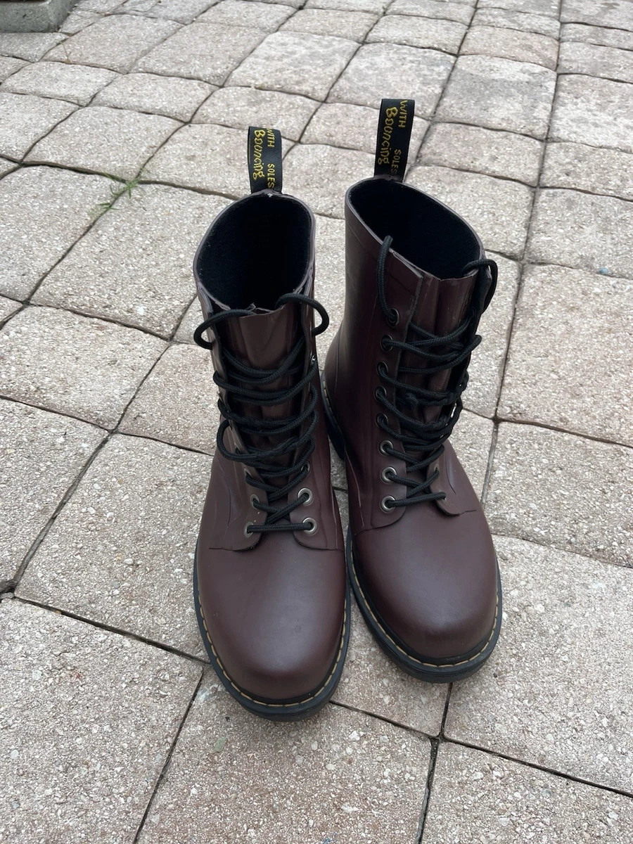 Dr. Martens 11410 Brown Leather Lace-Up Boot US 10 DOC MARTENS 11410 chunky chonky brown leather | Mercari main image 4