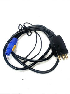 6' 14/3 Male Stage pin - Blue Neutrik Powercon SJT Power Cable Stagepin Tail
