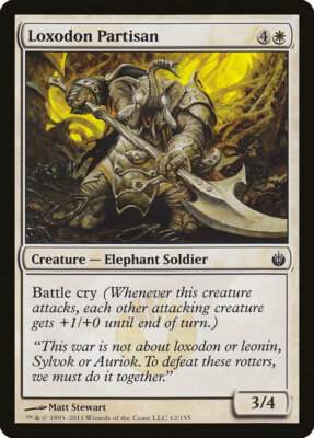 4 Loxodon Partisan 4x x4 - NM/LP - Mirrodin Besieged - SPARROW MAGIC
