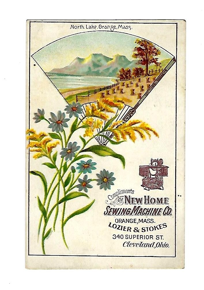 c1890's Trade Card New Home Sewing Machine, Lozier & Stokes