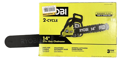 (Broken, For Parts) RYOBI RY3714 14'' 37cc 2-Cycle Gas Chainsaw