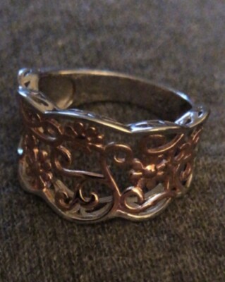 New Woman s Steeling Silver And Rise Gold Ring