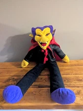 Vintage Stuffins 1996 Halloween Decor Vampire Doll Plush Stuffed Animal 90s