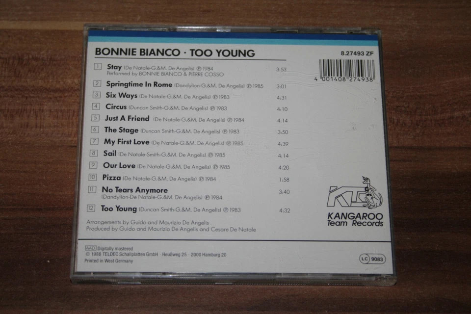 Bonnie Bianco - Too Young (CD) - Bild 2 von 2