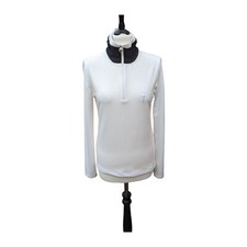 Golfino Damen Golf 1/4 Zip Trikot UK12 wei&szlig;