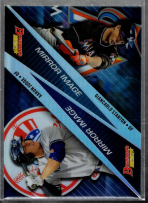 A6465- 2015 Bowman's Best Spiegel Bild #MI1 Giancarlo Stanton Aaron Judge -nm-mt
