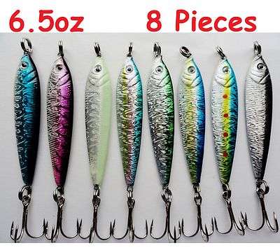 5 Pezzi Jig Metal Mega Live 2.5oz Per Pesca In Acqua Salata - Esche Luminose Con Tripli Ami - Foto 5